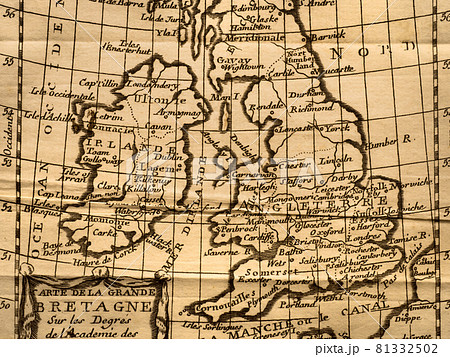 アンティークの古地図 イギリスの写真素材 [81332502] - PIXTA