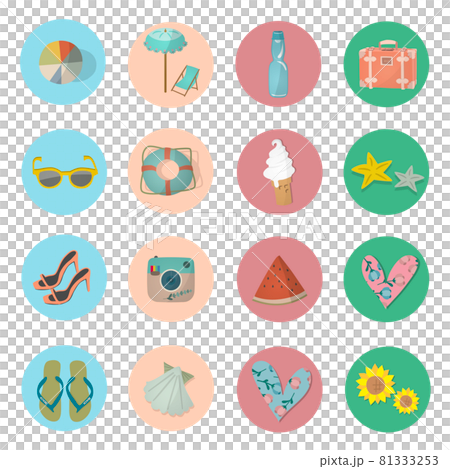 Summer icon set,夏アイコンセット Summer icon set,夏アイコンセット 81333253