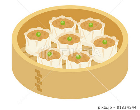 せいろに入っているしゅうまい 81334544