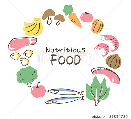 illustration of food in supermarket 81334789