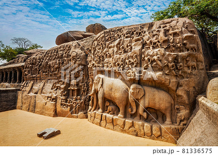 Descent of the Ganges and Arjuna's Penance, Mahabalipuram, Tamil 81336575