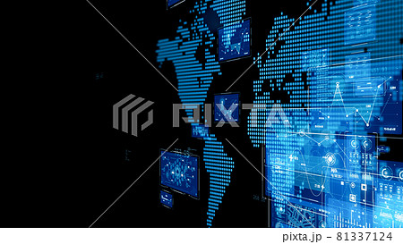 グローバルネットワーク　世界地図とデータ 81337124
