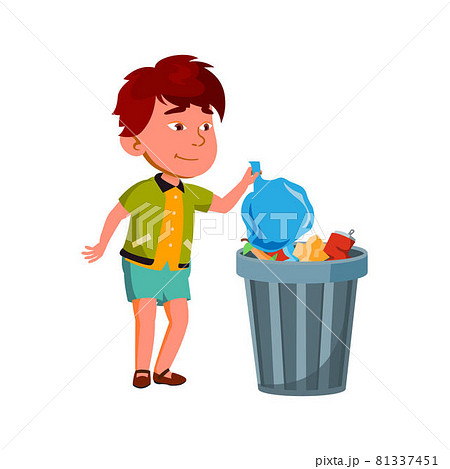 throw garbage in dustbin clipart flowers