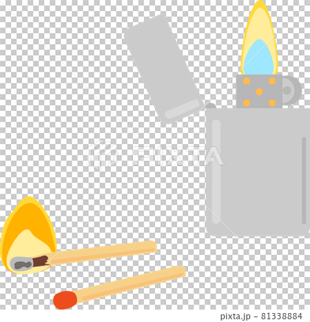 Match with an ignited lighter 81338884