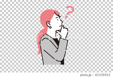 人物 考えるビジネスパーソン女性 81339352