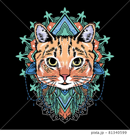 Vector graphic Illustration of cat mandala...のイラスト素材 [81340599] - PIXTA