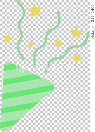 パーティーで用いるかわいいクラッカーのアイコンイラスト 81341409