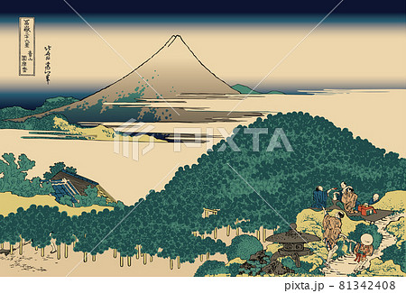 葛飾北斎イメージ青山円座松題名入り 葛飾北斎イメージ青山円座松題名入り 81342408