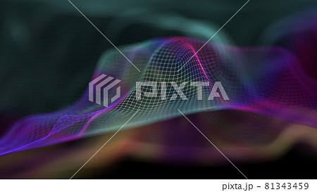 Data technology abstract futuristic illustration . Low poly shape with connecting dots and lines on dark background. 3D rendering . Big data visualization . Data technology abstract futuristic illustration . Low poly shape with connecting dots and lines on dark background. 3D rendering . Big data visualization . 81343459