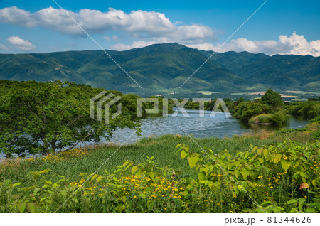 8月北海道寿都の朱太川のある風景 8月北海道寿都の朱太川のある風景 81344626