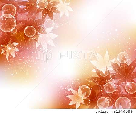 もみじとグラデーション背景 81344683