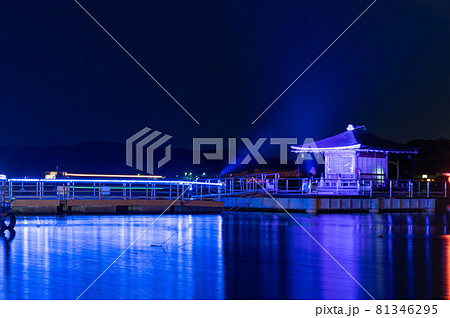 片山津温泉 浮御堂（浮御堂うきうき弁天）夜景／2021年8月撮影 81346295