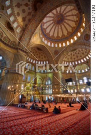 blur image of Muslims praying inside Mosque blur image of Muslims praying inside Mosque 81347193