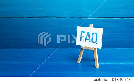 Easel with FAQ (frequently asked questions). Available answers to overcome difficulties and misunderstandings. Guide, navigation. Tips, comments. Explanation in simple language. Instructions and rules 81349678