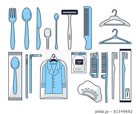 特定プラスチック仕様製品に関するイラストセット 81349692