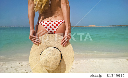 Beautiful woman in sexy bikini at the beach Beautiful woman in sexy bikini at the beach 81349912