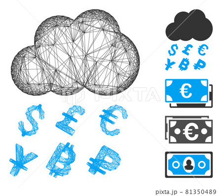 Network Money Rain Vector Mesh 81350489