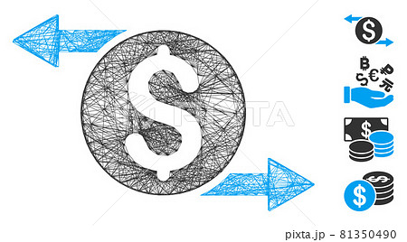 Net Money Exchange Vector Mesh 81350490