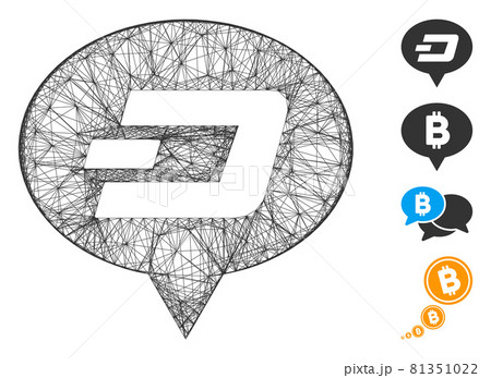 Net Dash Hint Balloon Vector Mesh 81351022