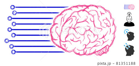 Net Brain Connections Vector Mesh 81351188