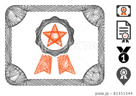 Linear Award Diploma Vector Mesh Linear Award Diploma Vector Mesh 81351344