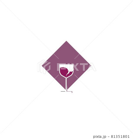 Wine icon logo design vector Wine icon logo design vector 81351801
