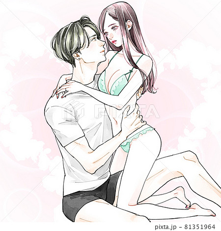ラブラブ（背景付き）_脱衣Ver. 81351964