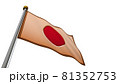 銅色に輝く日本の国旗日の丸5  透過性のあるPNG写真 81352753