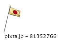 金色に輝く日本の国旗日の丸2  透過性のあるPNG写真 81352766