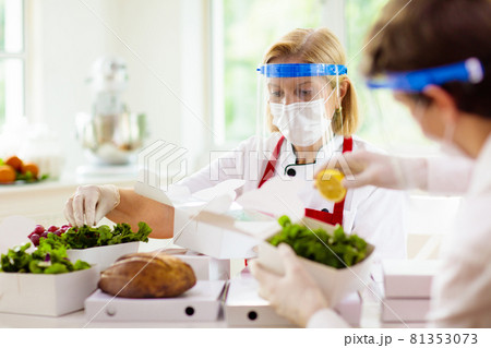 Food takeaway during coronavirus outbreak. Food takeaway during coronavirus outbreak. 81353073