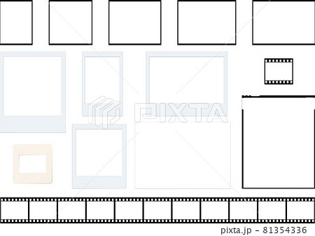 いろいろな写真のフィルムやプリントのフレーム　セット 81354336