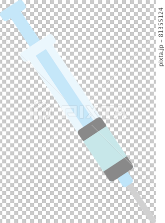 Diagonal illustration of a simple syringe Diagonal illustration of a simple syringe 81355124