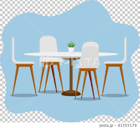 Dining table chair lighting illustration 81355179