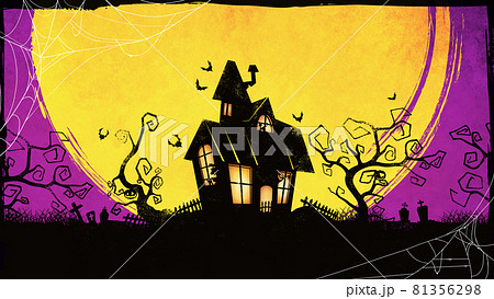 ハロウィン向けの背景イラスト 81356298
