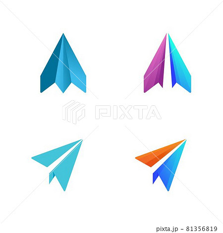 Paper plane Vector icon design illustration 81356819