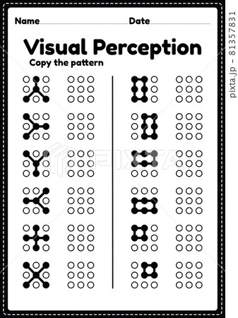 Visual perceptual skills activity of alphabet letters worksheet for preschool and kindergarten kids that helps develop eyes and brain activities. 81357831