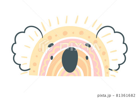 Cute Rainbow Koala for Childish Nursery Decor Vector Illustration Cute Rainbow Koala for Childish Nursery Decor Vector Illustration 81361682