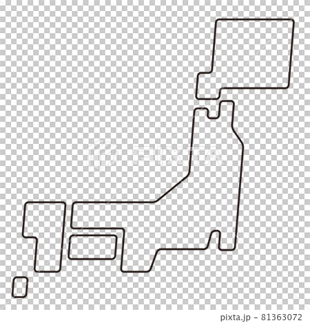 日本線描插圖/白底簡圖 81363072