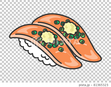Salmon sushi illustration 81365323