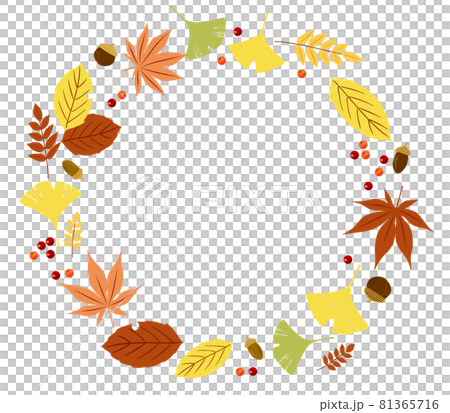 Normal version autumn leaves wreath Normal version autumn leaves wreath 81365716