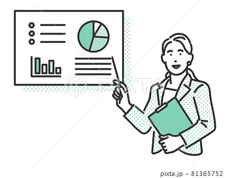 データを分析するコンサルタントのイラスト素材 データを分析するコンサルタントのイラスト素材 81365752