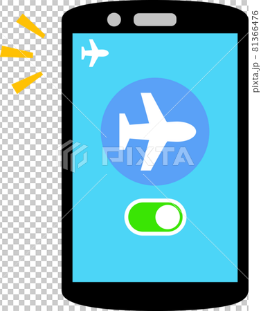 Smartphone with airplane mode turned on Smartphone with airplane mode turned on 81366476