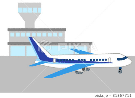 飛行機と空港のイラスト 81367711