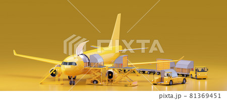 Loading unit load devices on cargo airplane 81369451