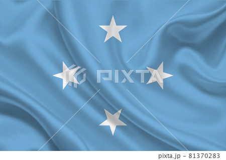 3D Flag of Federated States of Micronesia on fabric 3D Flag of Federated States of Micronesia on fabric 81370283