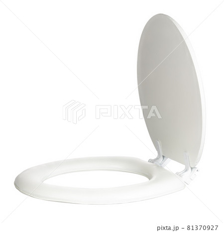 White toilet seat isolated on white background White toilet seat isolated on white background 81370927