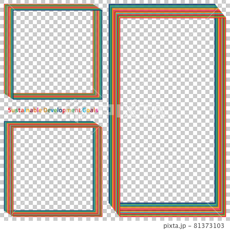 Sustainable Development Goals Image of SDGs Beautiful 17-color line art frame set vector Sustainable Development Goals Image of SDGs Beautiful 17-color line art frame set vector 81373103