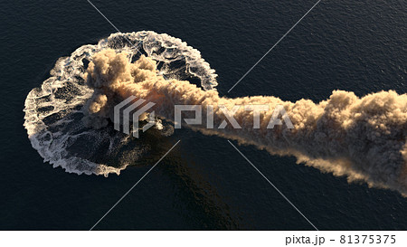 Meteorite falls into the ocean Meteorite falls into the ocean 81375375
