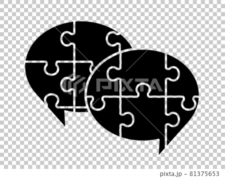 Puzzle balloon icon 81375653