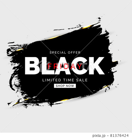 Black Friday Sale Banner Template. Vector Illustration 81376424